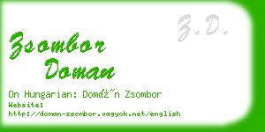 zsombor doman business card